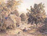 Samuel Palmer A Farmyard near Princes Risborough,Bucks painting